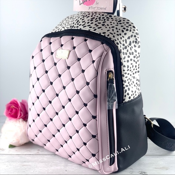NWT BETSEY JOHNSON Pink Quilted Hearts Backpack Bag main image 8